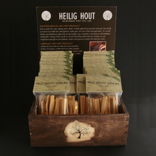 Heilig Hout displaybox Fair Trade Heilig Hout &amp; Olie (Palo Santo