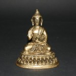 Boeddha zittend, messing 10cm